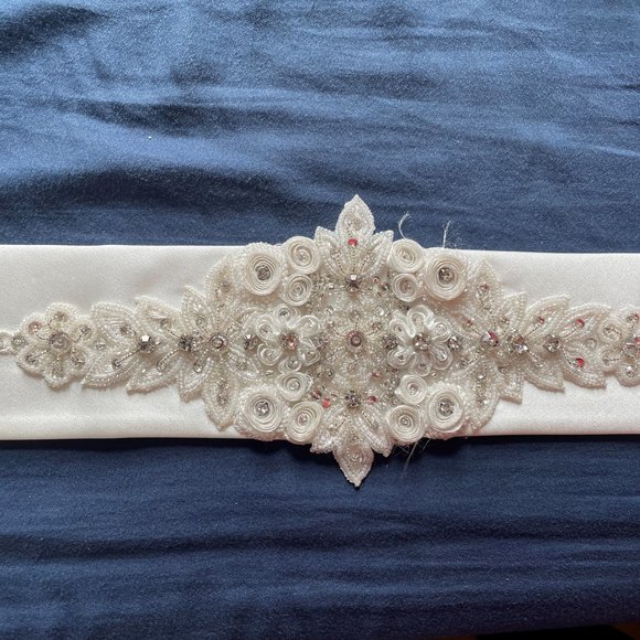 Beaded Bridal Belt - size 10